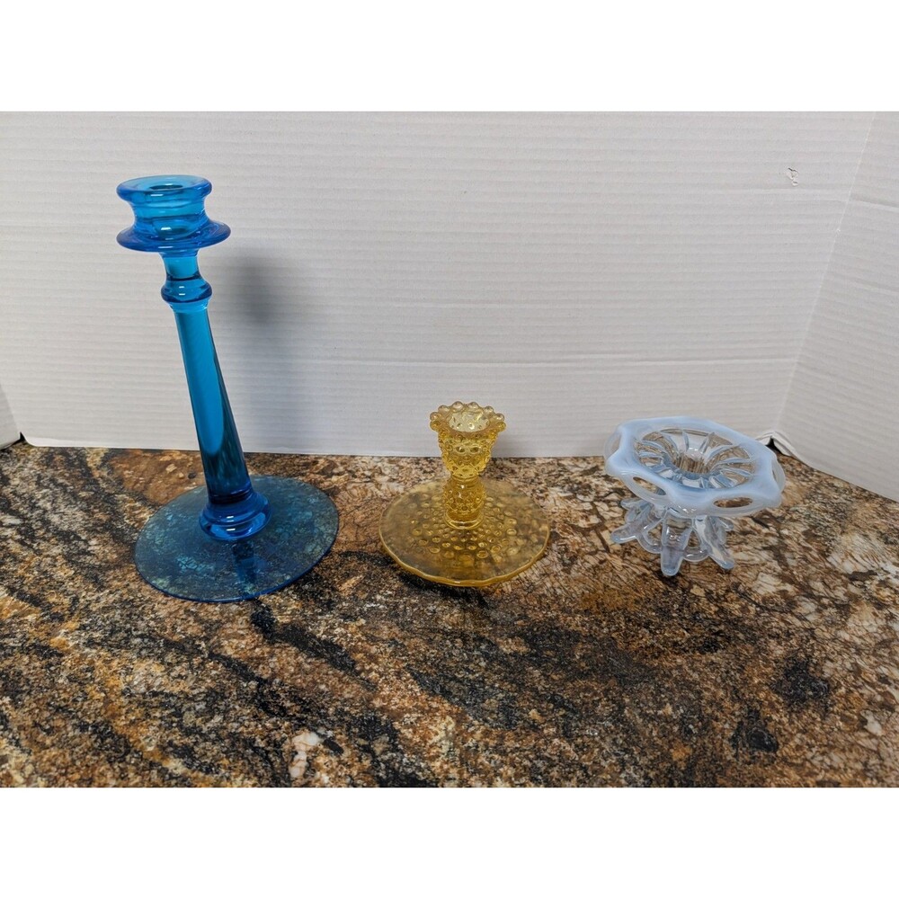 Vintage  Fostoria, & Duncan Candlesticks Candle Holders